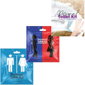 pH Advantage 3 x Personal Toilet Kit | Public Restroom Kit | Toilet Paper, Toilet Seat Cover, Butt Wipes, Cleansing Wipes (Light Blue Figures/Red and Blue Figures/Clean Wipe)