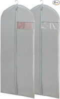 Dress Bags for Gowns Long, 65'' Long Dress Clear Garment Bag(Set of 2, 23.3'' X 65'')