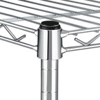 YSSOA Heavy Duty 5-Shelf Storage Shelves, 1750Lb Loading Capacity, 35.43" W x 17.72" D x 70.87" H Adjustable Shelving Unit with Wheels, Chrome, 2 Pack