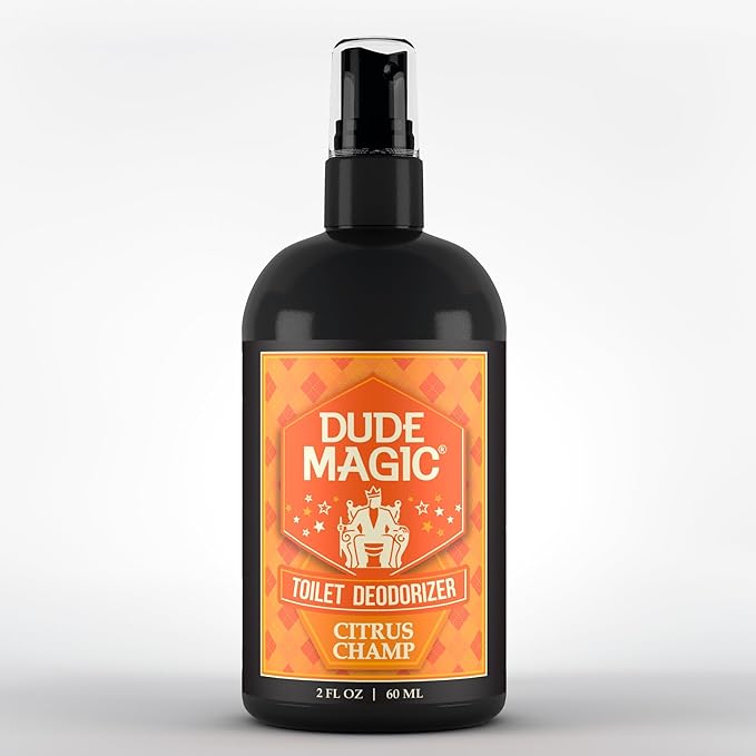 Toilet Deodorizing Spray | Natural Before You Go Toilet Spray | Pre-Poop Bathroom Odor Eliminator with Essential Oils | Travel Size Bathroom Air Freshener | Citrus Champ 2oz