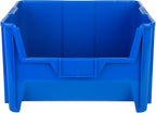 Hudson Exchange 20" x 15" x 12.5" (3 Pack) Plastic Giant Stackable Hopper Bin Container, Blue