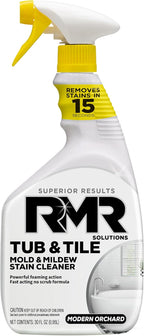 RMR - Tub and Tile Cleaner, Industrial-Strength, No-Scrub Foam Cleaner, Modern Orchard Scent, 30 Fl Oz