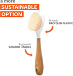 Full Circle Double Dish Brush Set – Durable Scrub Brushes for Dishes, Pots, Pans, and Cast Iron, Includes Be Good & Tenacious C, Sustainable 2-Pack
