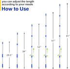 ITTAHO 81" Window Squeegee Cleaner, 2 in 1 Window Cleaning Tool Kit,Shower Squeegee with Extension Pole, Glass Cleaning Tools for Shower Glass, Indoor/Outdoor High Window Cleaning-Two Pads