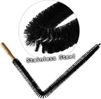 Dryer Cleaner Vent Brush - 30 Inch Long Flexible Dryer Vent Cleaner & Refrigerator Condenser Coil Brush Auger Clothes Lint Trap Remover