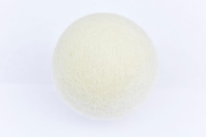 Pack of 2 Wool Laundry Dryer Ball by GK&CO-Reusable Extra Large Premium Natural Fabric Softener, Reduces Clothing Wrinkles, Eco-Friendly~Made of 100% Pure New Zealand Wool~Made in Nepal (2)