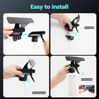Window Vacuum Cleaner Kit Cordless, 35Min Runtime & 2 Suction Nozzles Cleaning Tool, All-in-One Electric Squeegee Spray Kit for Streak-Free Windows Washing, Shower Glass, Mirrors,Car