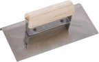 MARSHALLTOWN QLT Stainless Steel Hand Edgers, Wood Handle, 203mm Length, 102mm Width, 3mm Radius, 6mm Lip, Made in the USA, CE516S