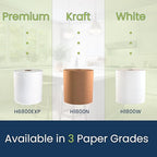Marcal® White Roll Towels (H1800W) - 7.875” x 800’, 100% Recycled, White, (6 Rolls/Case, 4,800’/Case) Sustainable. Reliable. Affordable. Paper Towels, Perfect for Home & Office, Away-from-Home Product