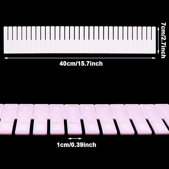 12Pcs Adjustable Drawer Dividers 0.1Inch Thickness DIY Grid Dividers 40x7cm Plastic Organizer Separator for Socks Underwear Makeup Cosmetic Clothes