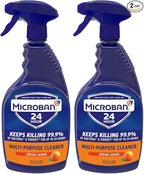 MICROBAN Multi-Purpose Cleaner, 32 oz., 2 Pack, Citrus, Penetrates Soap Scum, Greasy Soils and Reduces Odors, Keeps Killing 99.9% of Bacteria and Viruses for up to 24 Hours