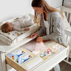 DIMJ Drawer Organizer Clothes 16 Pack - Foldable Baby Organizers and Storage & Dresser Organizer for Bedroom, Closet - Nursery Organization Dresser Dividers for underwear, Sock,Bra, Belt, Tie, Beige