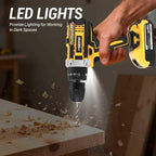 136pcs Heavy-Duty Cordless Drill & Tool Set with 2 Batteries, All-in-One Hand Tool Set，Lithium-Ion Drill Press, Screwdrivers, Bits, Wrenches, Pliers Electric Toolbox Kit for home Repair, Construction