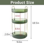 Asayuee 360 Rotating Perfume Organizer,3 Tier Large Capacity Make Up Organizers and Storage,Makeup Organizer for Bathroom,Cosmetic Perfume Stand Holder (Green-3 Tier)
