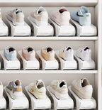 Shoe Slot Organizer, 4-Speed Adjustable Shoe Organizer Slots, Space-Saving Storage Rack for Slippers or Shoes (White/Yellow/Gray) (8Pack/12Pack/20Pack) (Yellow, 8 Pack)