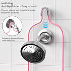 DAOYA Over the Shower Head Caddy Pink - Shower Caddy Hanging with 3 Soap Holders, Stainless Steel Bathroom Organizer and Storage, Rustproof
