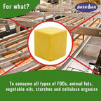 Grease Trap Cleaner cubes for wastewater treatment from grease and oil, 4bln. CFU/g (4 cubes x 2 pounds = 8 pounds)