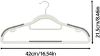 40 Pack Heavy Duty Plastic Hangers, Non Slip Clothes Hangers with Rubber Pads and 360° Hook - Thin Space Saving Hanger, Closet Organizer for Shirt, Pants, Suit, Skirt,Coat - Gray