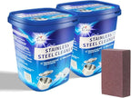 Liapu Stainless Steel Cleaner Paste – Heavy Duty Polish for Cookware, Sink, Grill, Pots & Pans – Restores Shine, Removes Rust & Stains – Safe for Kitchen & Appliances (2)