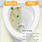2 Pack Pumice Stone Toilet Bowl Cleaner with Handle, Hard Water Ring Remover & Stain Scrubber for Bathroom, Pool, Sink and Tub, Ergonomic Heavy Duty Cleaning Tool