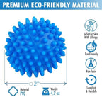Laundry Dryer Balls - 4 Pack Reusable Fabric Softener Alternative (Blue)