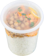 Restaurantware-Asporto 32 Ounce To Go Boxes, 100 Microwavable Round Soup Containers - Clear Plastic Lids Included, Do Not Contain BPA, Clear Plastic Soup Containers, Disposable
