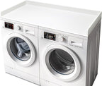 Gashell Washer Dryer Countertop, 27.5" x 54" Bamboo Washer and Dryer Countertop for Laundry Room Organization(White)
