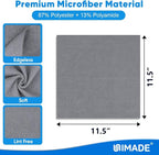Microfiber Cleaning Cloth, 10 Pack Reusable Microfiber Towels for Cars Lint Free Cleaning Shop Towel Rags for Home Kitchen Automotive Bar Mechanic Restaurant Garage, 11.5"x 11.5", Grey