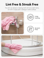 Fantasticlean Microfiber Cleaning Cloth Roll -40 Pack, Tear Away Microfiber Towels, 12" x 12", Reusable, Washable, Lint Free, Ultra Absorbent Dishcloth for Car, Pet, Kitchen Cleaning Supplies (Pink)