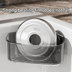 2PCS Sink Organizer Rack for Kitchen for Sponges, Scrubbers, Sink Corner Drain Box,with Adhesive Suction Cup Mount(Black)