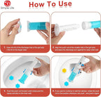 Simple Life Toilet Gel Stamp – Fresh Flower Scent, Anti-Limescale Toilet Cleaner Gel, Deodorizing & Long-Lasting Freshness, 64 Stamps, Blue & Yellow