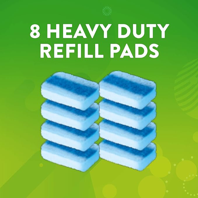 Scrubbing Bubbles Toilet Bowl Wand Cleaner Refills, Fresh Brush Heavy Duty Cleaner Toilet Refill Pads, Removes Limescale & Odors, Citrus Scent, 8 Count (Pack of 1)