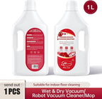 1L Floor Cleaning Solution Compatible with Roborock/Eufy/iRobot/Ecovacs/Dreame/Shark, Fragrance Deodorization, Deep Cleans for Multiple Hard Floors (1 Liter, 【Rose】)