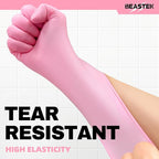 Beastek Nitrile Disposable Exam Gloves, 4Mil 100 Ct Powder-Free Latex-Free Food-Safe for Cooking Medical Esthetician, Orchid