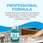 Fly-Zyme, Highly Concentrated Enzyme Drain Cleaner for Pipes, Drain Gel for Fruit Flies, Organic Waste Degrader & Odor Neutralizer, 1 Gallon