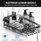 Moforoco Adhesive Shower Caddy Organizer Shelves Rack - 5 Pack Corner Bathroom Storage Organization, Home & Kitchen Decor Inside RV Accessories, Hanging First Apartment Household Camper Essentials