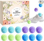 SCENTORINI Shoe Deodorizer Balls, 12 Pack Sneaker Deodorizer Balls, Odor Eliminator for Smell Shoes, Long Lasting Shoe Freshener for Gym Bags, Drawers and Small Spaces