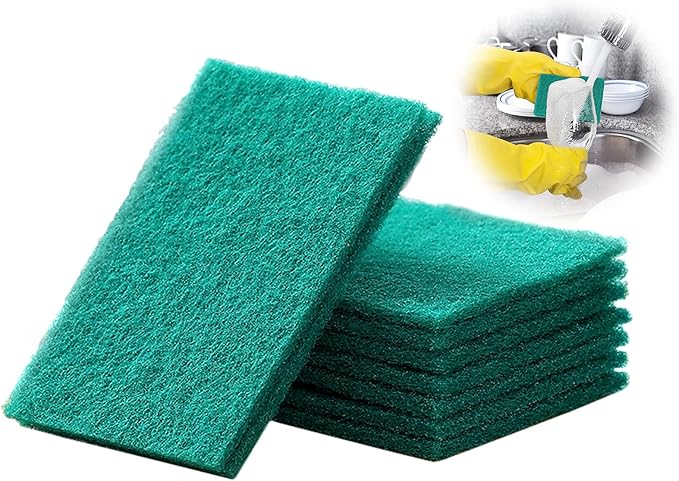 Green Scouring Pad，Scrub Pads，Cleaning Pads for Dishes Kitchen (40)