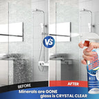 Instant Shine Bathroom Glass Cleaner with Microfiber Towel – Removes Hard Water Limescale, Soap Scum on Shower Doors, Tiles & Mirrors | Streak-Free No Residue Fast Drying Multi-Surface Safe (200ml)