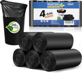 Small Trash Bags 3-5 Gallon, Inwaysin 200 Count Small Bathroom Trash Bags Black, Strong Small For Garbage, 4 Gallon Biodegradable, Unscented, Size Expanded for Kitchen