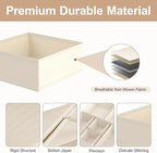 Dorisun Drawer Organizer Clothes - Dresser Organizer for Baby Clothes, Underwear, Sock - Nursery Organization - Foldable Closet Organizatio Dividers for Bra, Belt, Tie (Beige, 6 Pack)