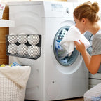 Magnetic Dryer Ball Holder,Laundry Room Organization and Storage for Wool Dryer Balls Basket,Metal Wire Magnetic Lint Bin, Lint Container for Laundry Room Accessories,No-Tool Installation