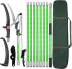 30 Feet Tree Pole Pruner Manual Branches Trimmer Tree Branch Garden Tools Loppers Hand Pole Saws Extendable Height Adustable System for Sawing and Shearing