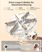 Fabric Shaver with Lint Brush, Large Lint Shaver with Digital Display, 3-Speeds Lint Remover with 6-Leaf Blades, Electric Sweater Shaver to Remove Pilling for Clothes, Furniture