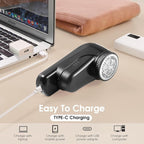 Fabric Shaver, Rechargeable Sweater Shaver, Lint Shaver with 6-Leaf Blades, Electric Lint Remover for Clothes & Furniture, Couch Pilling Remover Depiller for Removing Fuzz, Lint, Pills, Bobbles