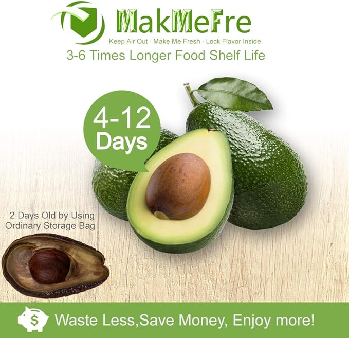 MakMeFre 4 Pack 11"x50'(Total200Feet) Vacuum Sealer Bags Rolls for Food,Commercial Grade, BPA Free,Puncture Prevention,Great for Sous Vide Cooking