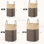 Laundry Basket,Woven Cotton Rope Laundry Hamper,Versatile Storage for Dirty Clothes,Baby Toys,and Blankets in Bathroom, Nursery,and Living Room (Jute, 60L)