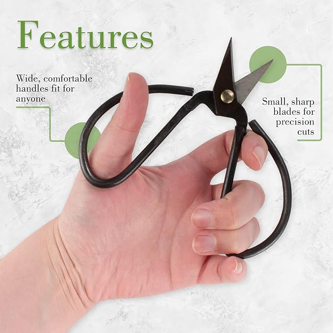 BambooMN 5.1" Heavy Duty Bonsai Forged Sharp Scissors - 10 Pieces