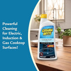 Cerama Bryte Ceramic Cooktop Cleaner (28 oz), Scraper and 5 Cleaning Pads Combo Kit