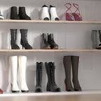 Clear Shelf Dividers for Closet Organization, Pack of 2, Acrylic Closet Dividers for Shelves, Purse Organizer, Handbag Organizer, Fits Clothes Bag Towel, for Bedroom Kitchen Bookshelf